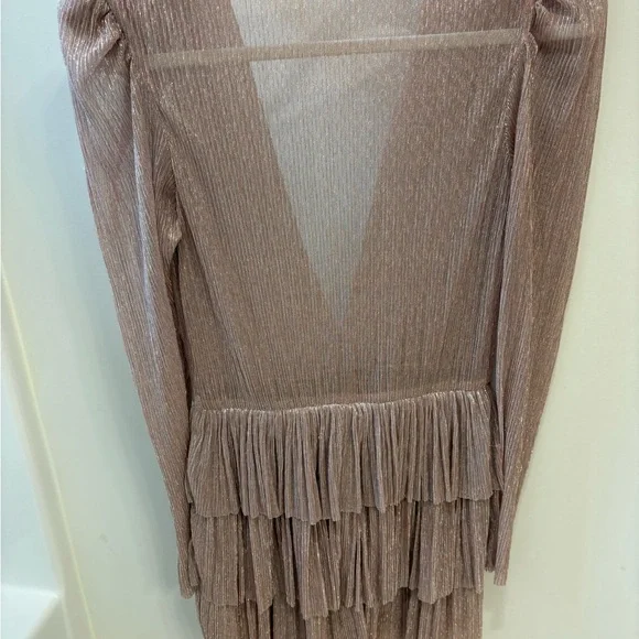 Sabina Musayev Metallic Long Sleeve Dress - Picture 5 of 5